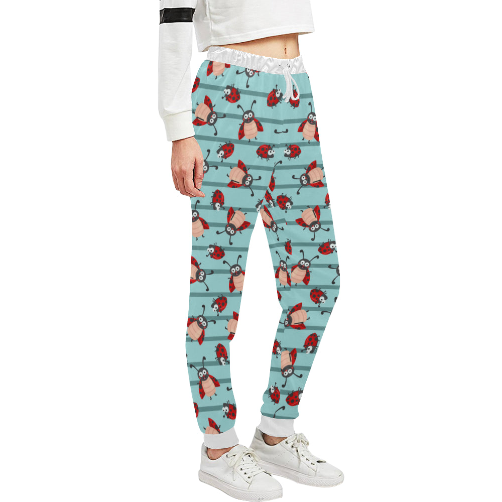 Ladybug Happy Print Pattern Unisex Sweatpants