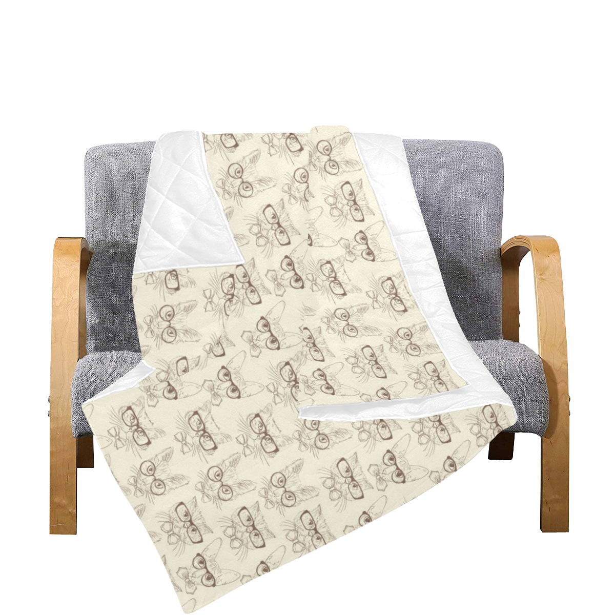 Cat Pattern Print Design 02 Premium Quilt
