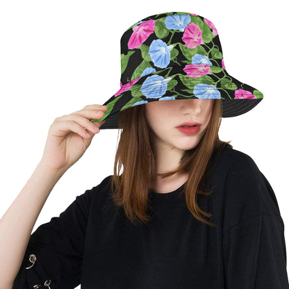 Morning Glory Pattern Print Design MG04 Unisex Bucket Hat