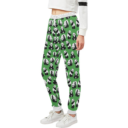 Panda Bear Pattern Themed Print Unisex Sweatpants