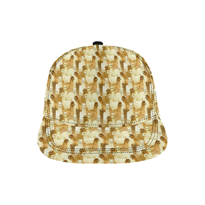 Alpaca Watercolor Design Themed Print Snapback Cap