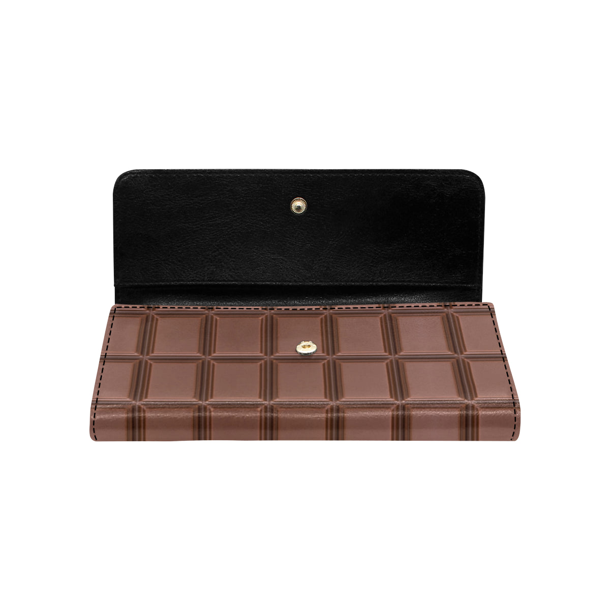 Chocolate Pattern Print Design 03 Women's Trifold Wallet