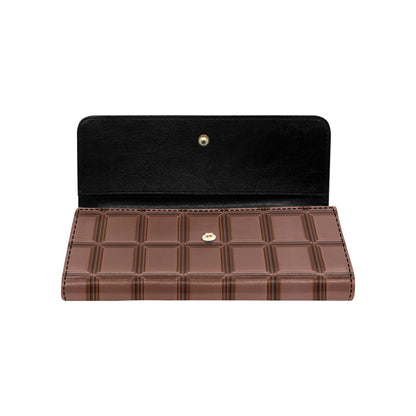 Chocolate Pattern Print Design 03 Women's Trifold Wallet