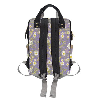 Daisy Pattern Print Design DS011 Diaper Bag Backpack