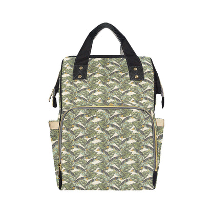 Banana Leaf Pattern Print Design 04 Diaper Bag Backpack