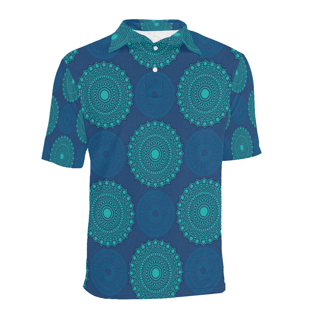 Medallion Pattern Print Design 04 Men Polo Shirt