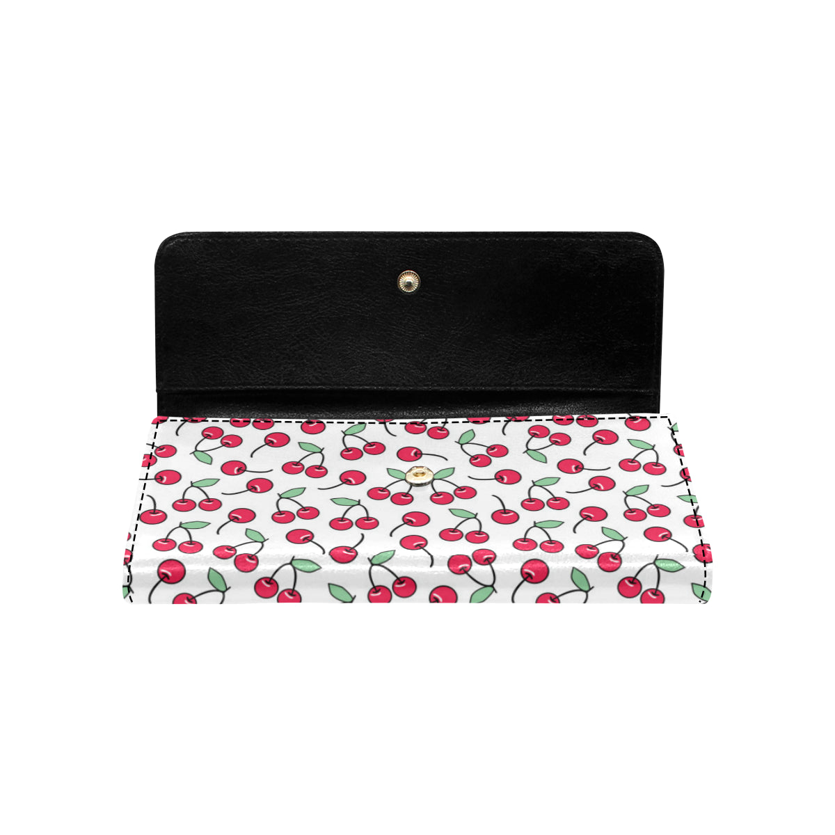 Cherry Pattern Print Design 03 Women's Trifold Wallet