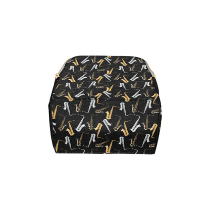 Saxophone Pattern Print Design 01 Diaper Bag Backpack