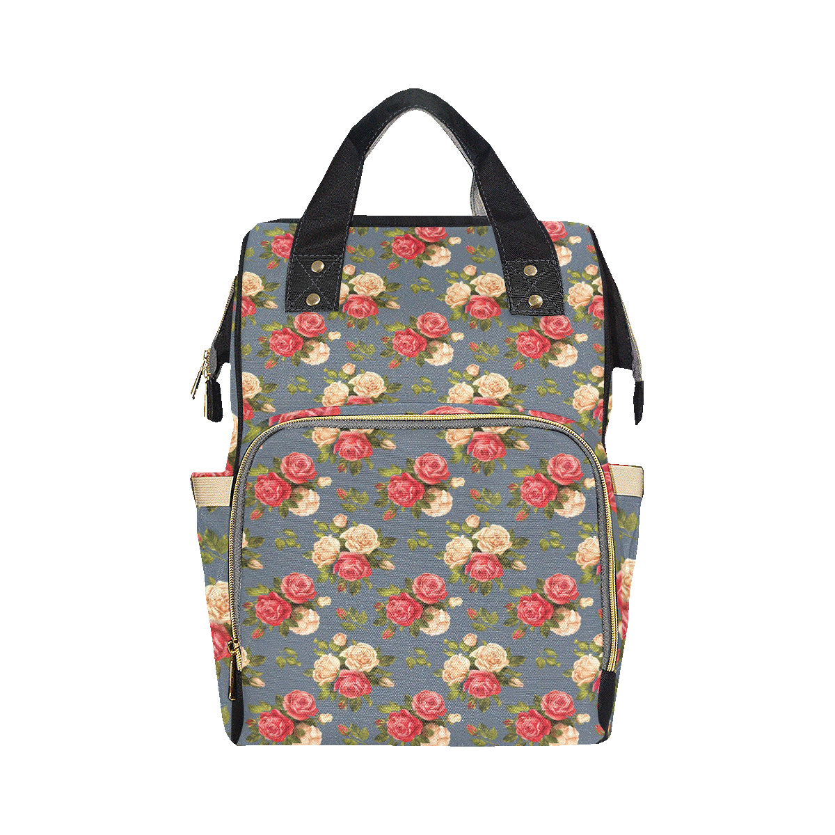 Rose Pattern Print Design RO017 Diaper Bag Backpack