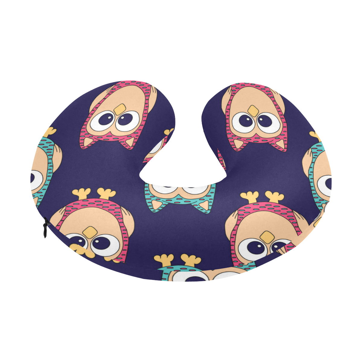 Owl Pattern Print Design A06 U-Shaped Travel Neck Pillow