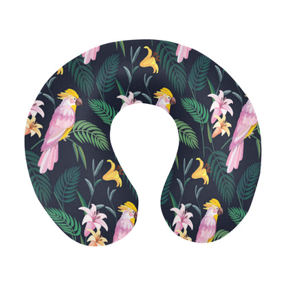 Cockatoo Pattern Print Design 03 U-Shaped Travel Neck Pillow