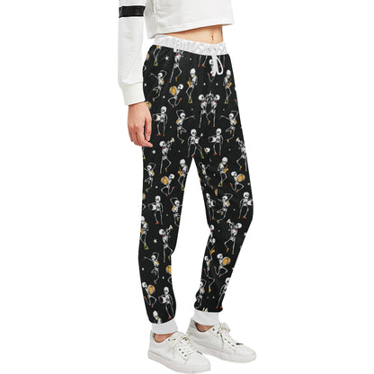 Skeleton Dance Print Unisex Sweatpants
