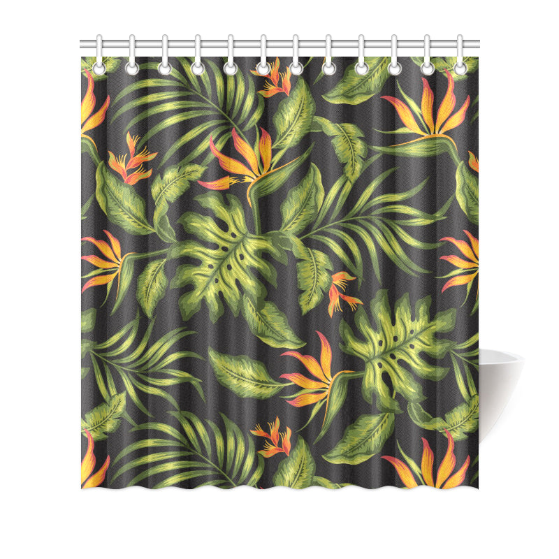 Bird Of Paradise Pattern Print Design BOP013 Shower Curtain