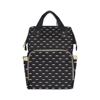 Mustache Pattern Print Design A04 Diaper Bag Backpack