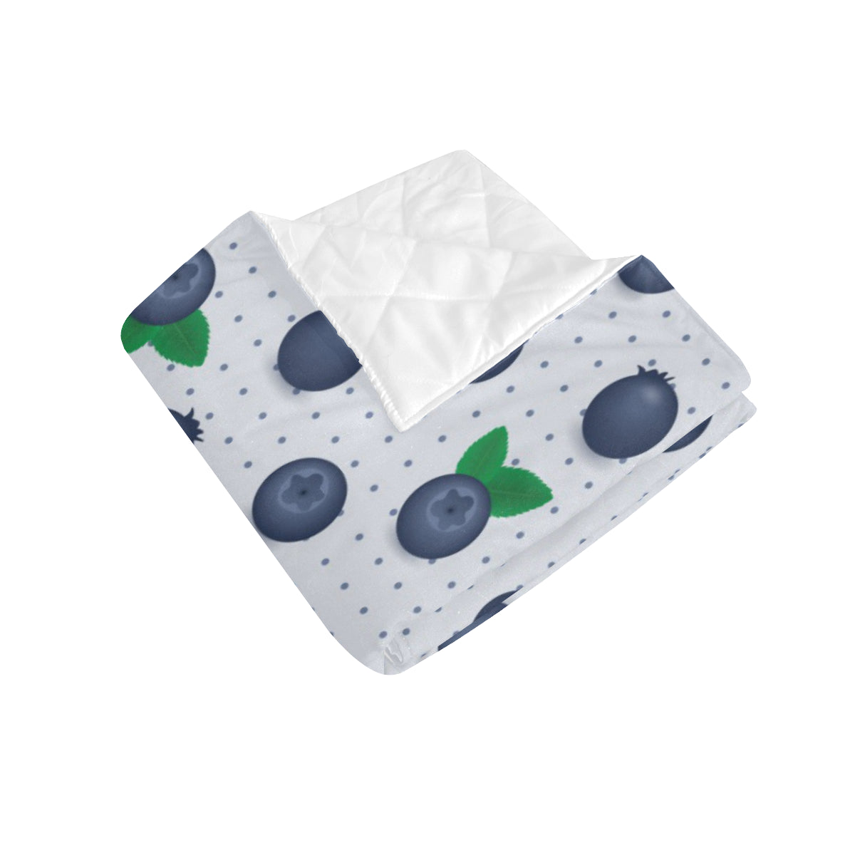 Blueberry Pattern Print Design BB02 Premium Quilt