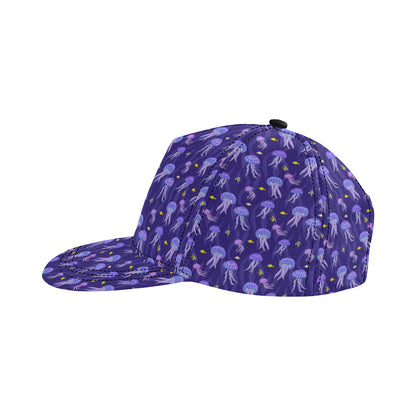 Jellyfish Style Print Snapback Cap