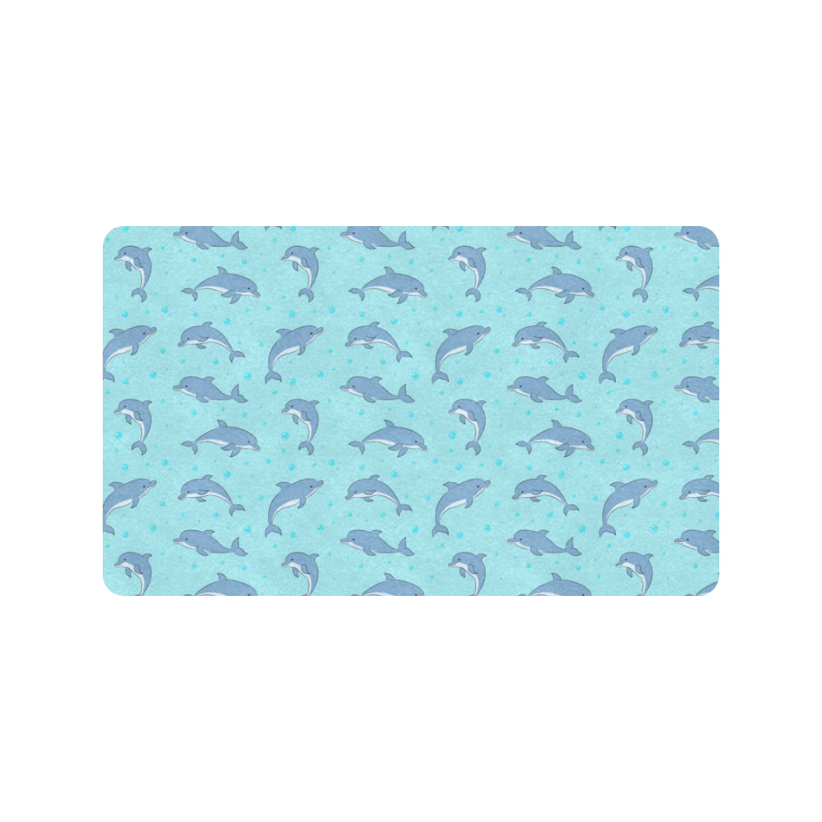 Dolphin Baby Cute Print Pattern Rubber Doormat