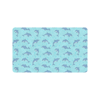 Dolphin Baby Cute Print Pattern Rubber Doormat