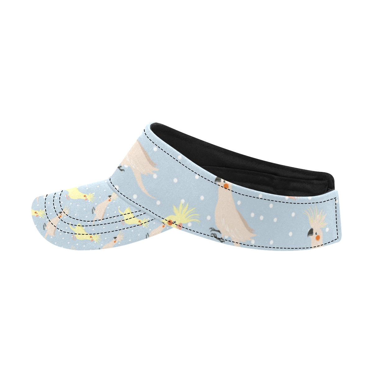Cockatiel Pattern Print Design 03 Unisex Sun Visor