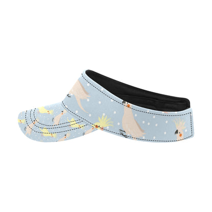Cockatiel Pattern Print Design 03 Unisex Sun Visor