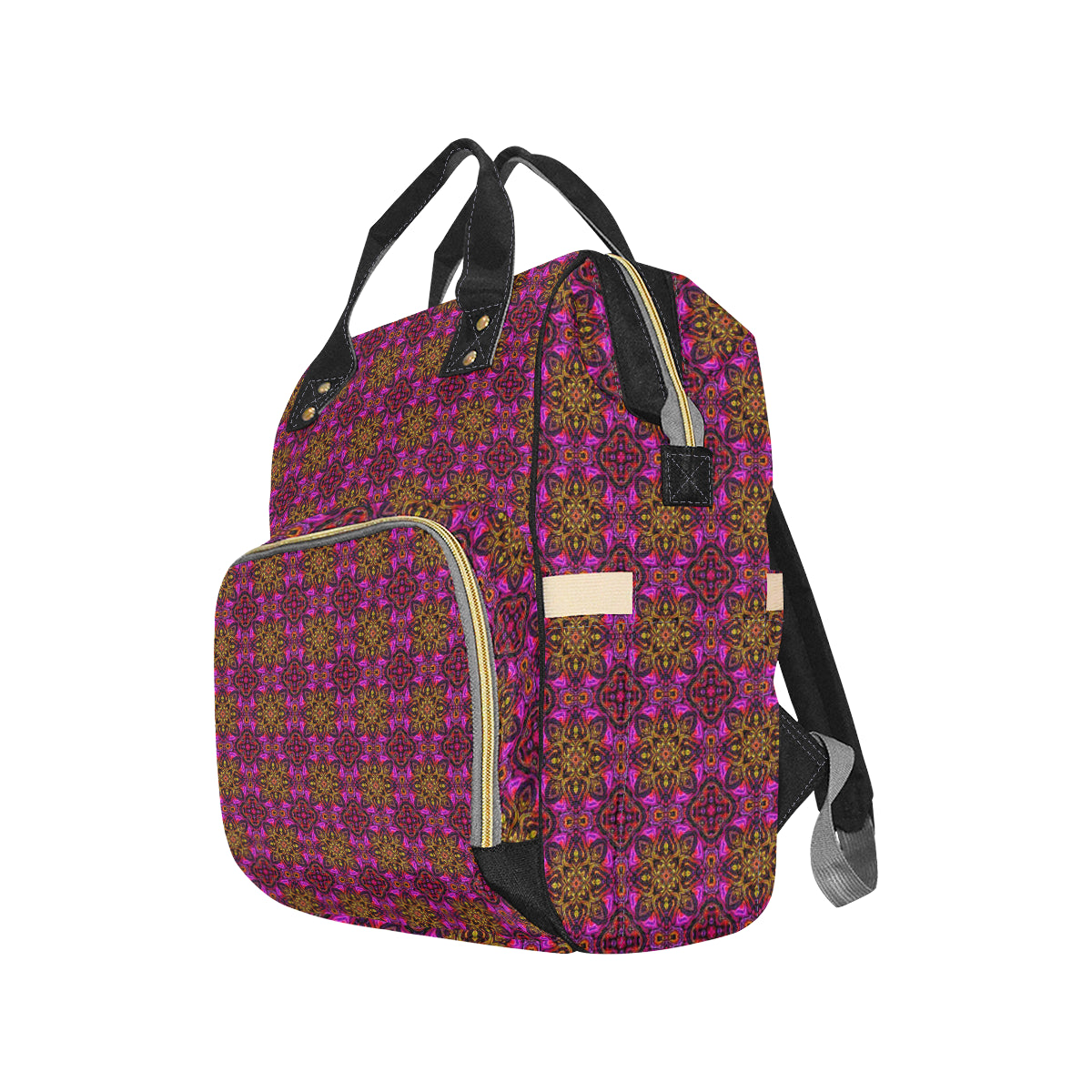kaleidoscope Abstract Print Design Diaper Bag Backpack