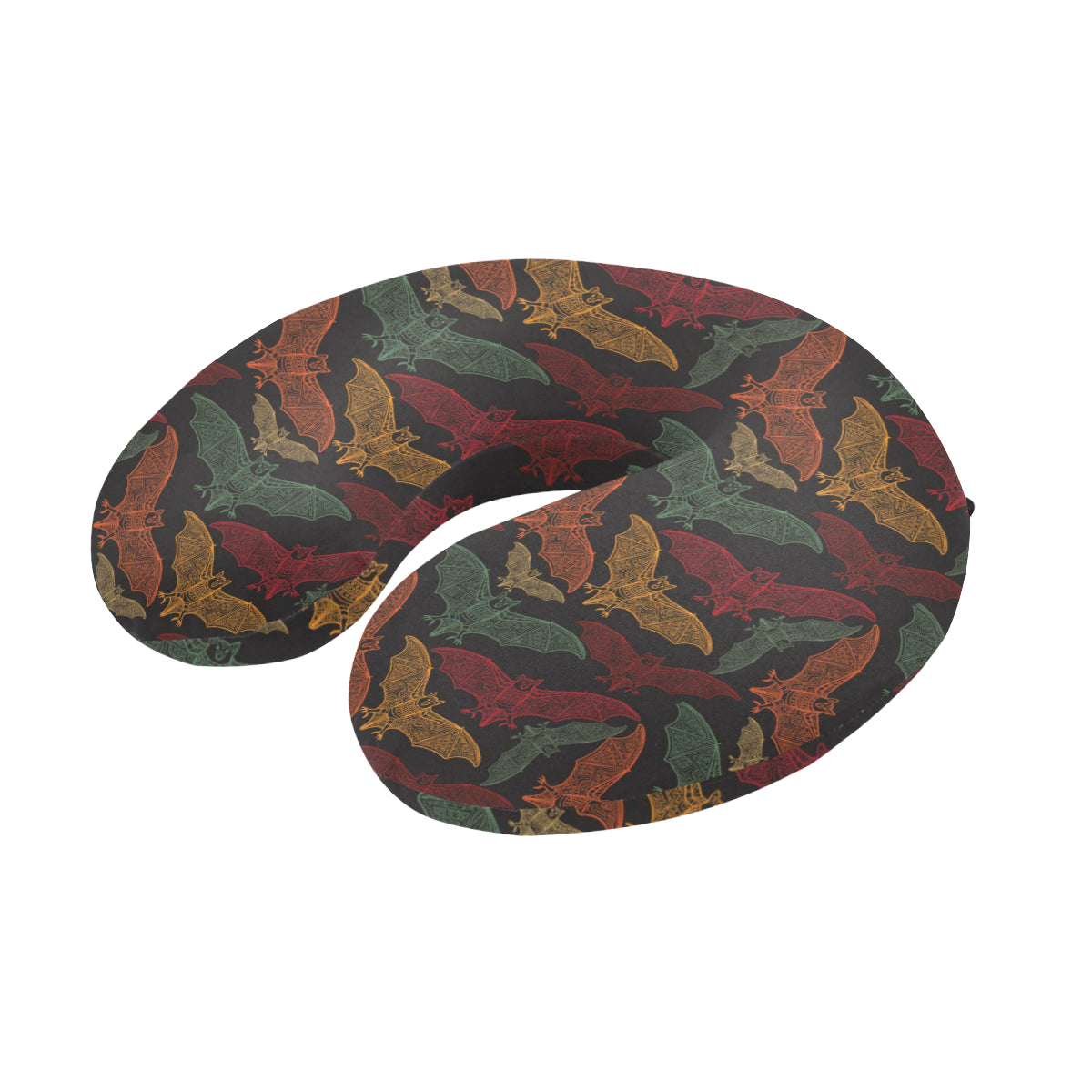 Bat Tribal Pattern Print Design 03 U-Shaped Travel Neck Pillow
