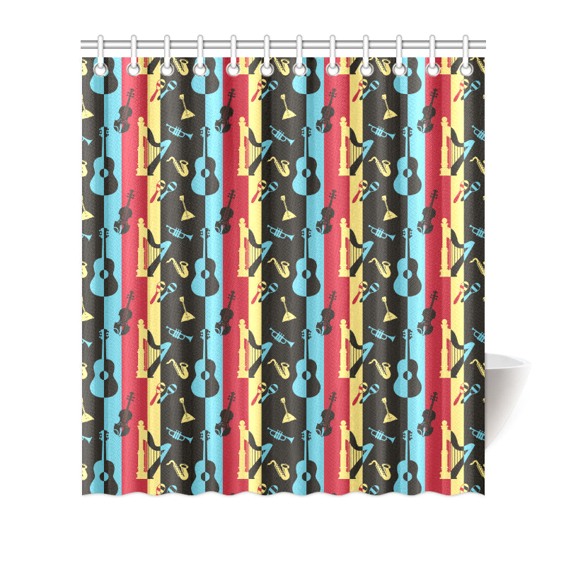 Jazz Pattern Print Design 02 Shower Curtain