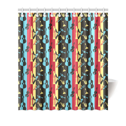Jazz Pattern Print Design 02 Shower Curtain