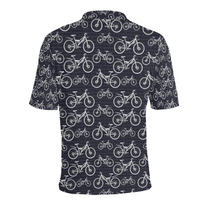 Mountain bike Pattern Print Design 02 Men Polo Shirt