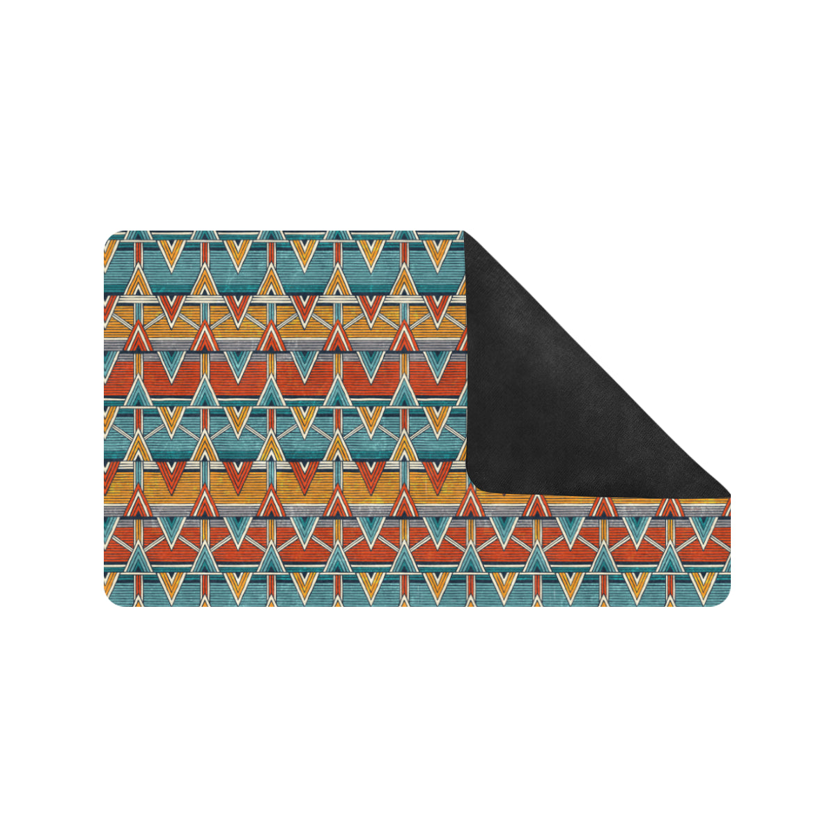 Kente Print African Design Themed Rubber Doormat