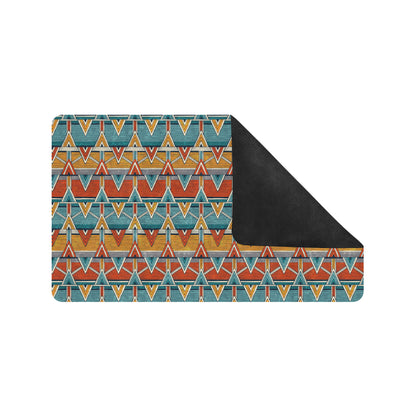 Kente Print African Design Themed Rubber Doormat