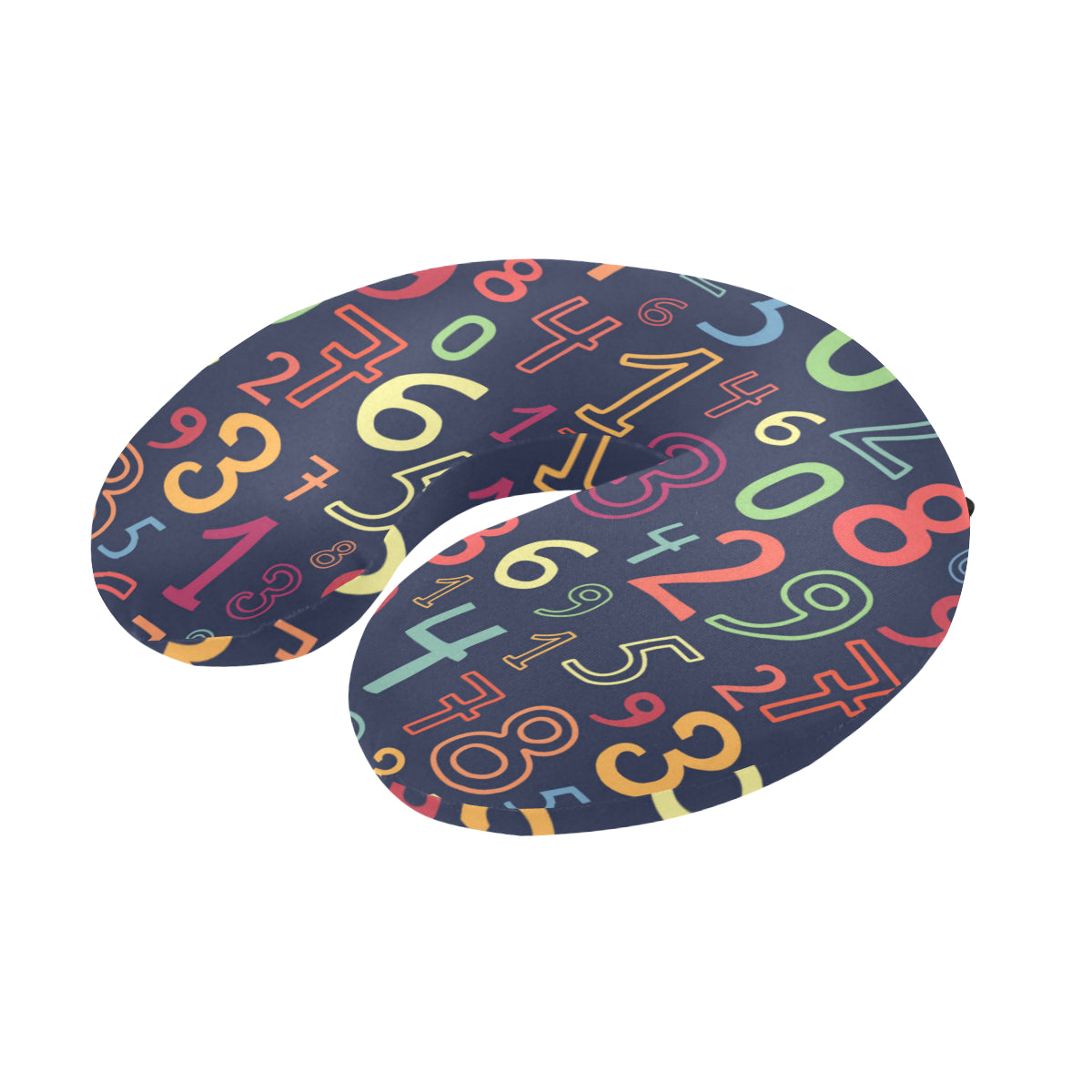 Number Pattern Print Design A01 U-Shaped Travel Neck Pillow