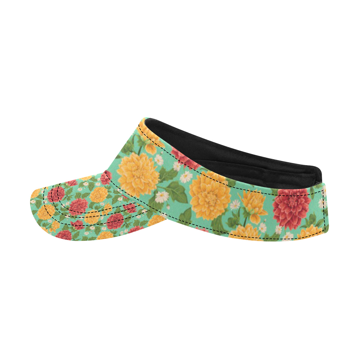 Dahlia Pattern Print Design DH011 Unisex Sun Visor
