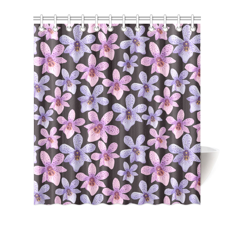 Orchid Pattern Print Design OR08 Shower Curtain