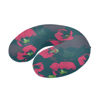 Morning Glory Pattern Print Design 01 U-Shaped Travel Neck Pillow