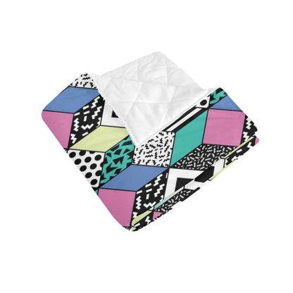 90s Pattern Print Design 3 Premium Quilt