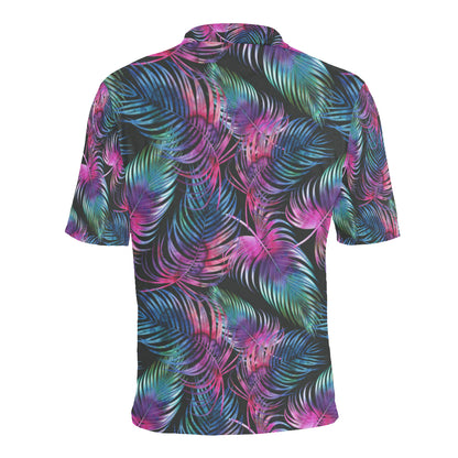 Palm Leaves Pattern Print Design PL010 Men Polo Shirt