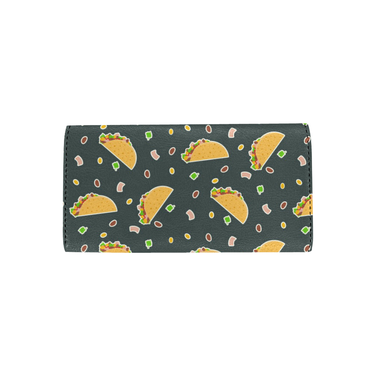 Taco Pattern Print Design TC02 Women's Trifold Wallet