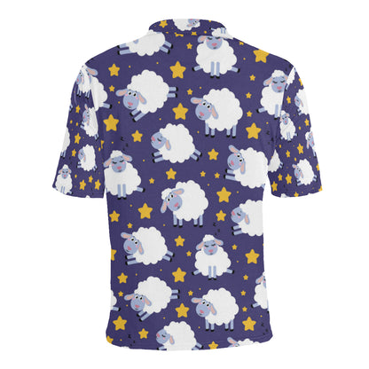 Sheep Pattern Print Design 03 Men Polo Shirt