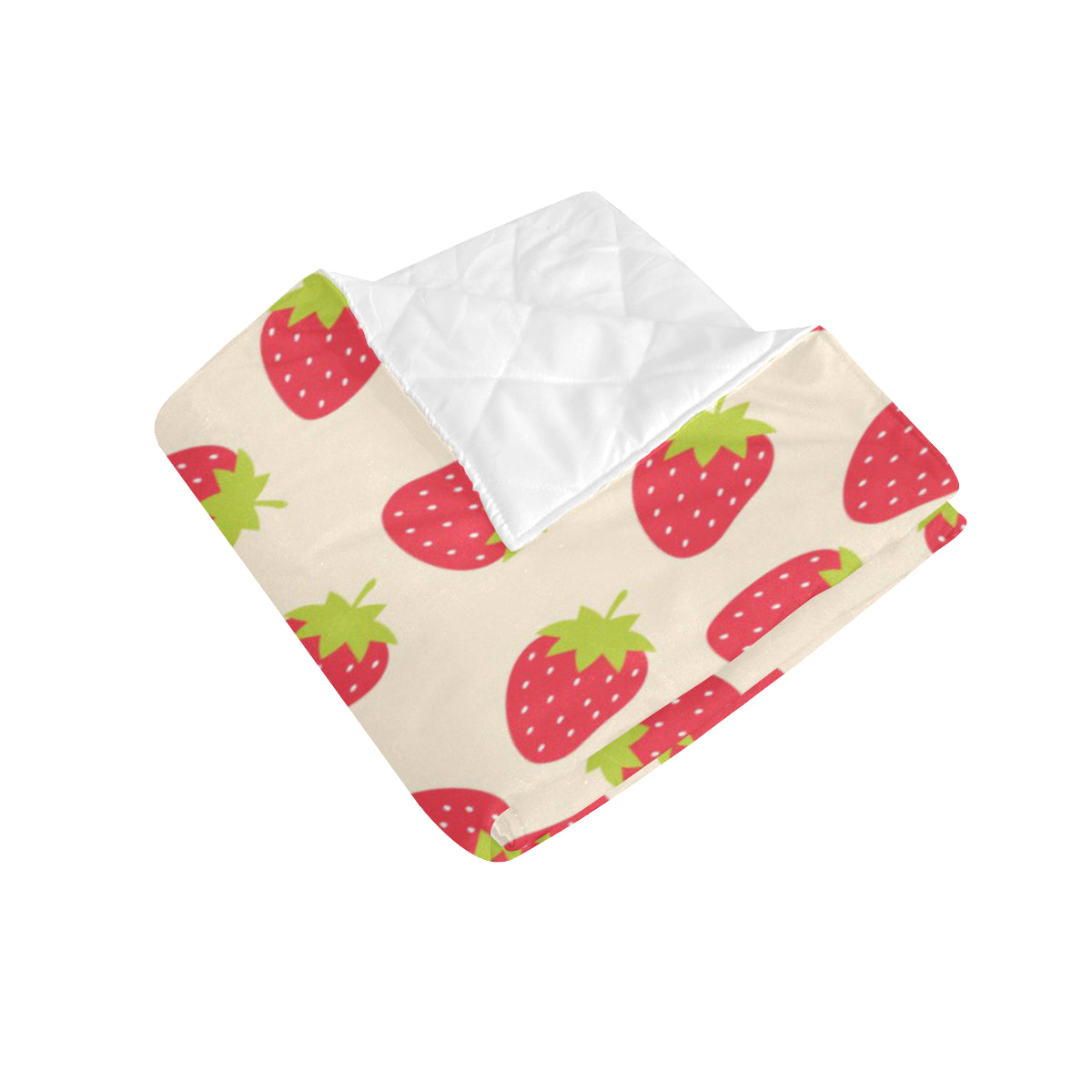 Strawberry Pattern Print Design SB02 Premium Quilt
