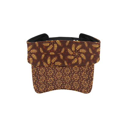 Agricultural Brown Wheat Print Pattern Unisex Sun Visor