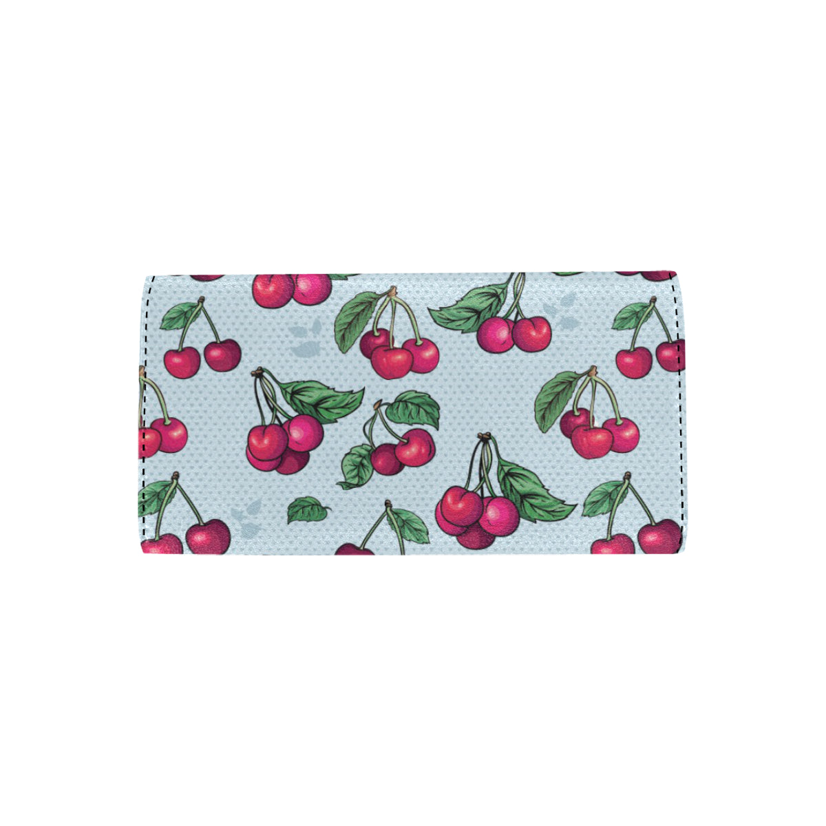 Cherry Pattern Print Design CH01 Women's Trifold Wallet