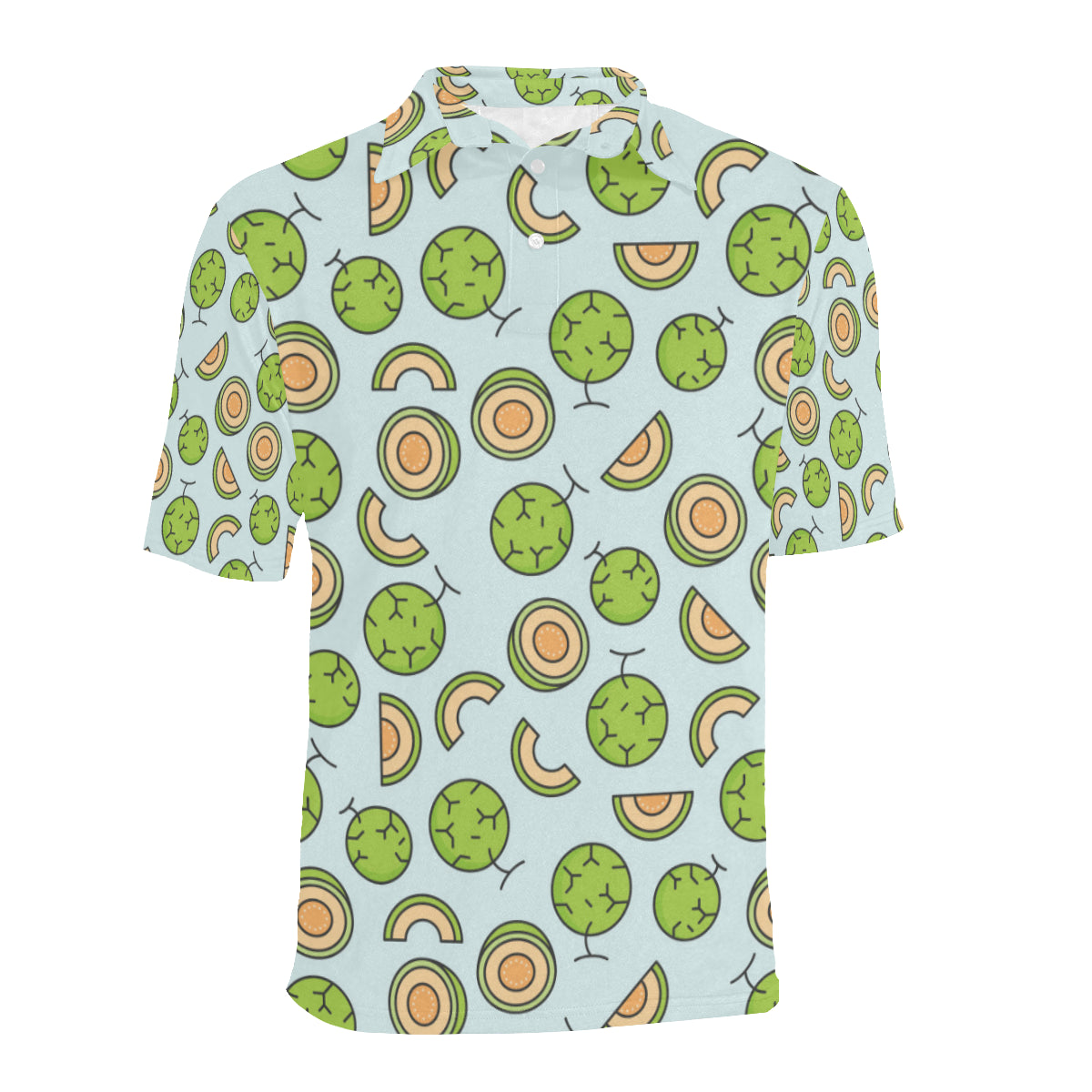 Cantaloupe Pattern Print Design 02 Men Polo Shirt