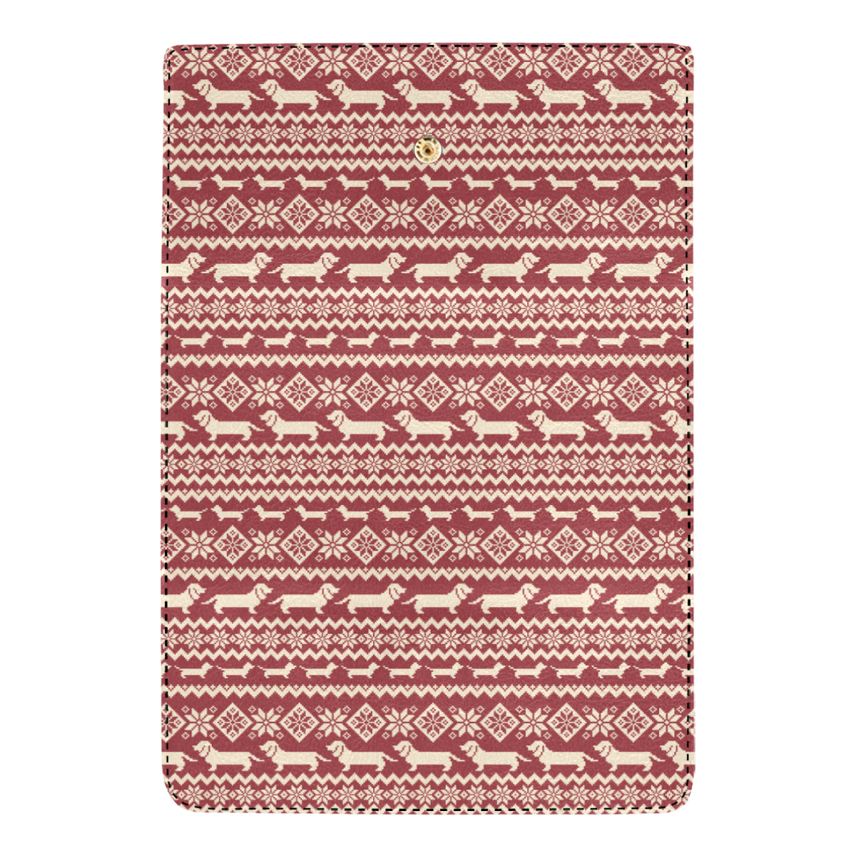 Dachshund Pattern Print Design 09 Women's Trifold Wallet