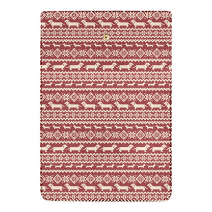 Dachshund Pattern Print Design 09 Women's Trifold Wallet