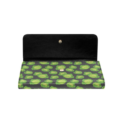 Cabbage Pattern Print Design 01 Women's Trifold Wallet