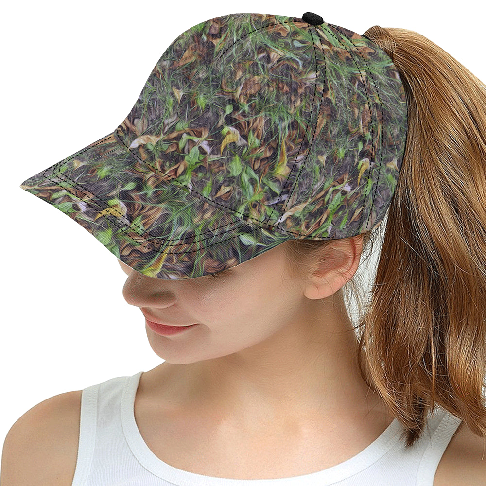 Camouflage Realistic Tree Print Snapback Cap