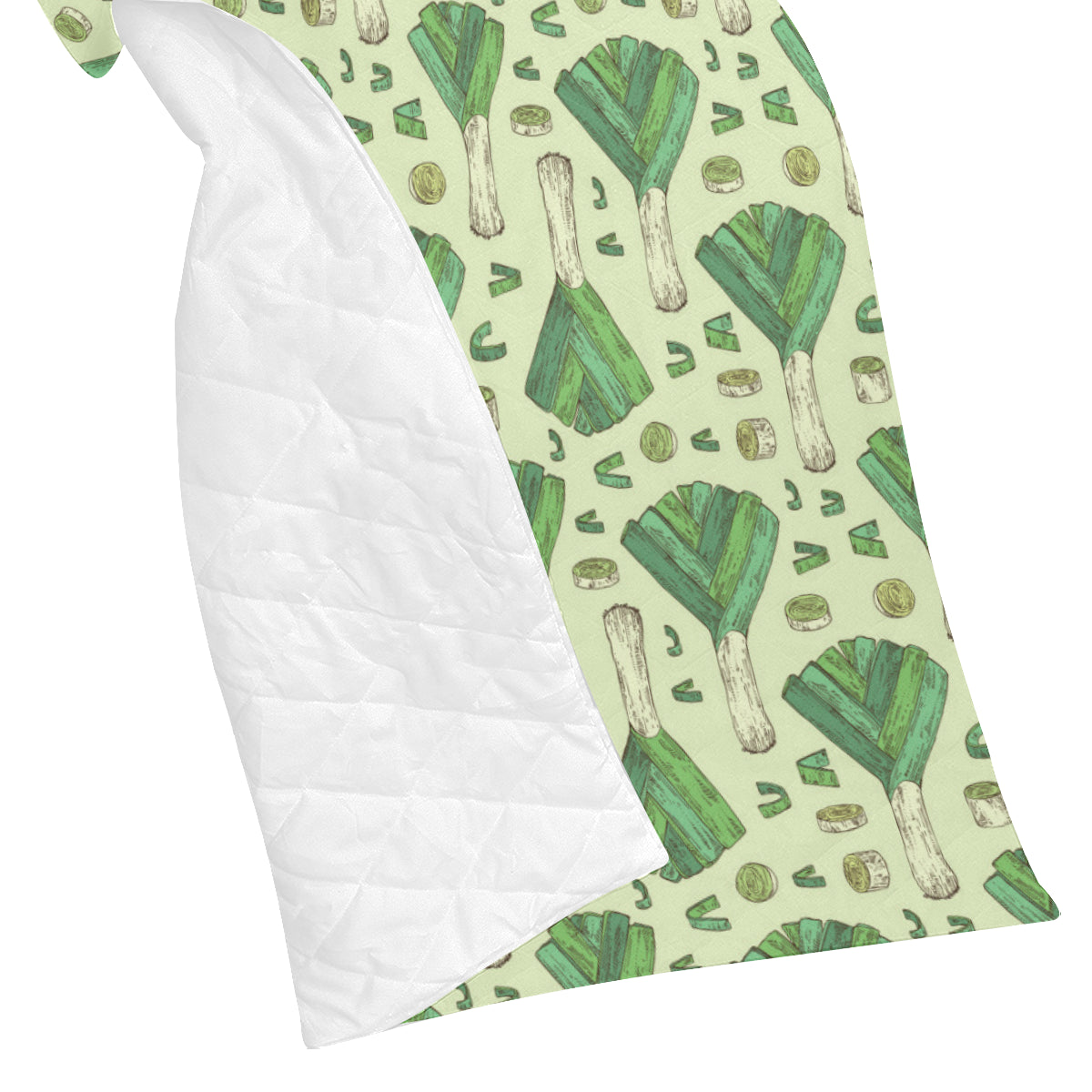 Leek Pattern Print Design 04 Premium Quilt