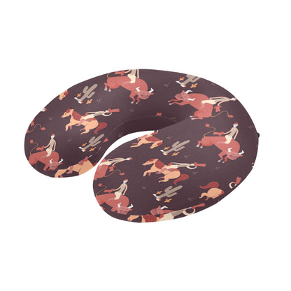 Rodeo Pattern Print Design A01 U-Shaped Travel Neck Pillow