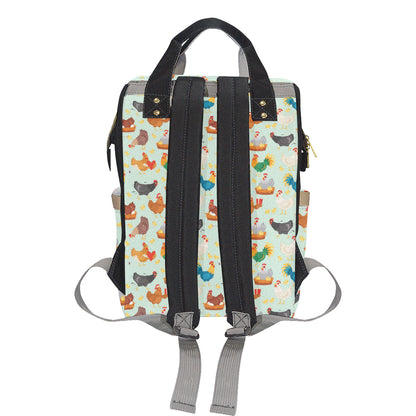 Chicken Pattern Print Design 07 Diaper Bag Backpack